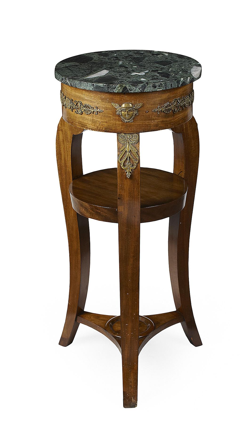 FRENCH EMPIRE STYLE MARBLE TOPPED MAHOGANY GUÉRIDON