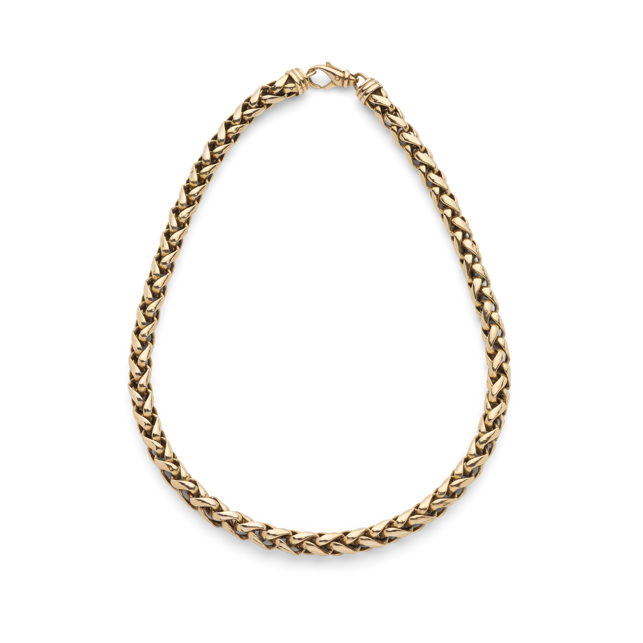 A fancy-link necklace