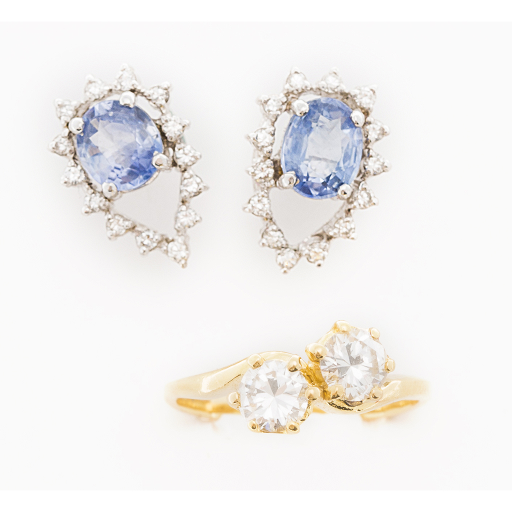 A two-stone diamond ring