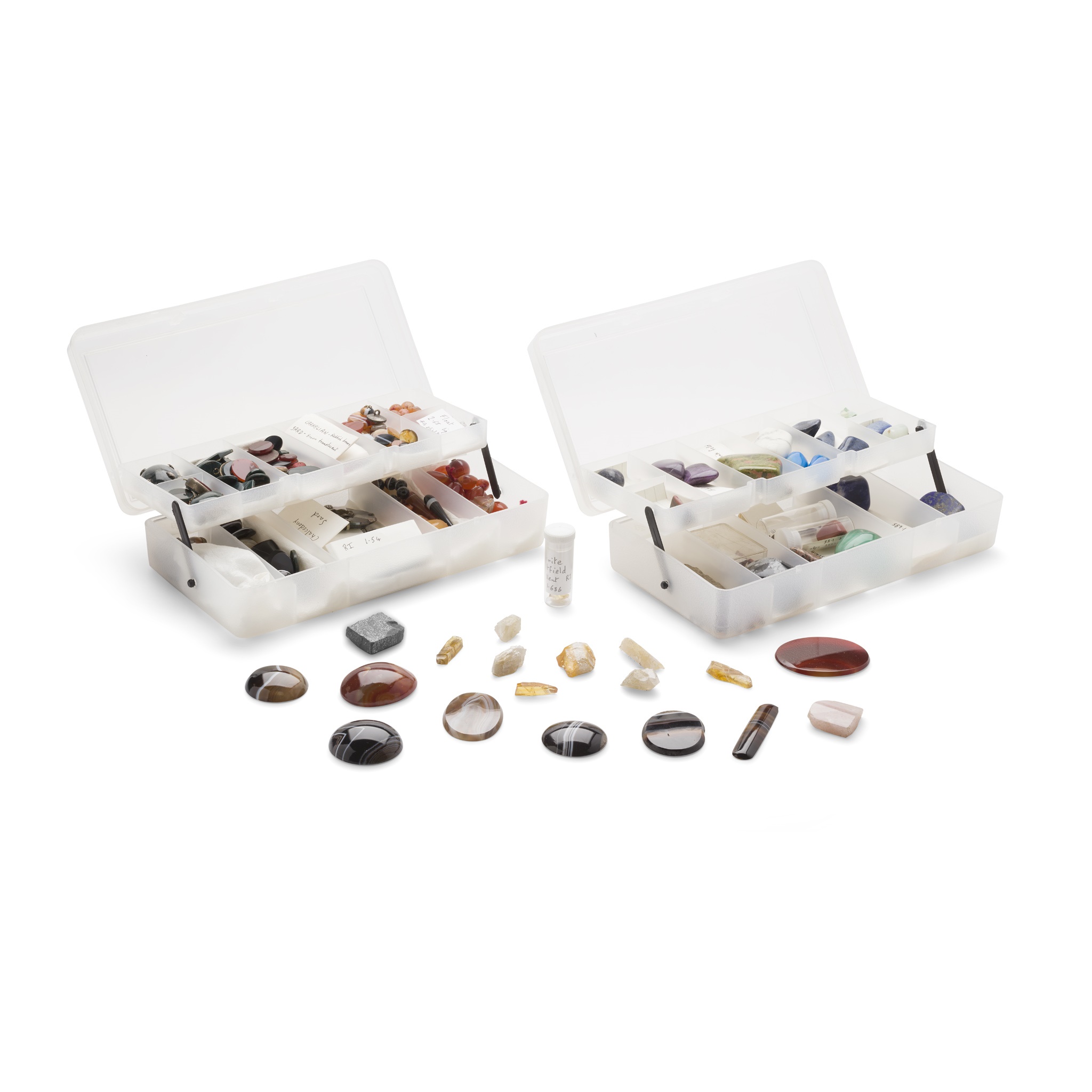 A gemmological specimen set