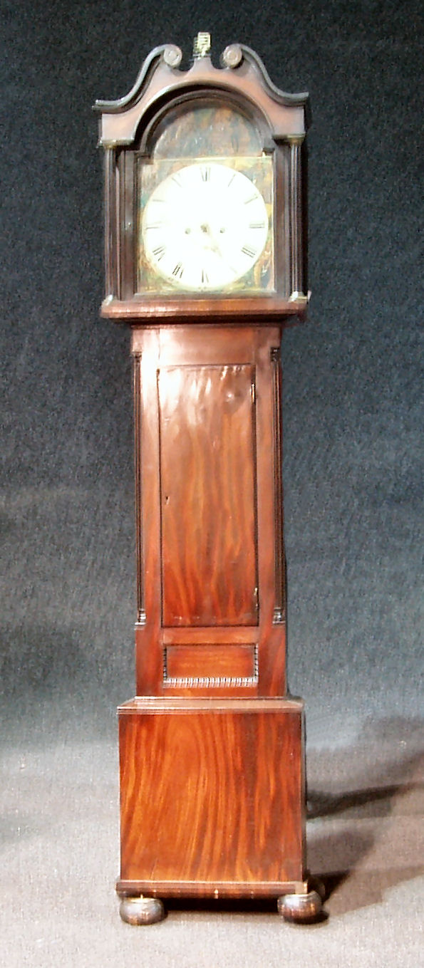 A Georgian mahogany longcase clock by John Fuslen, Peebles