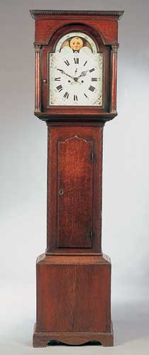 A George III oak 8-day long case clock