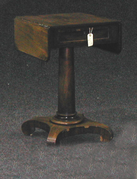 A 19th century mahogany drop flap work table,