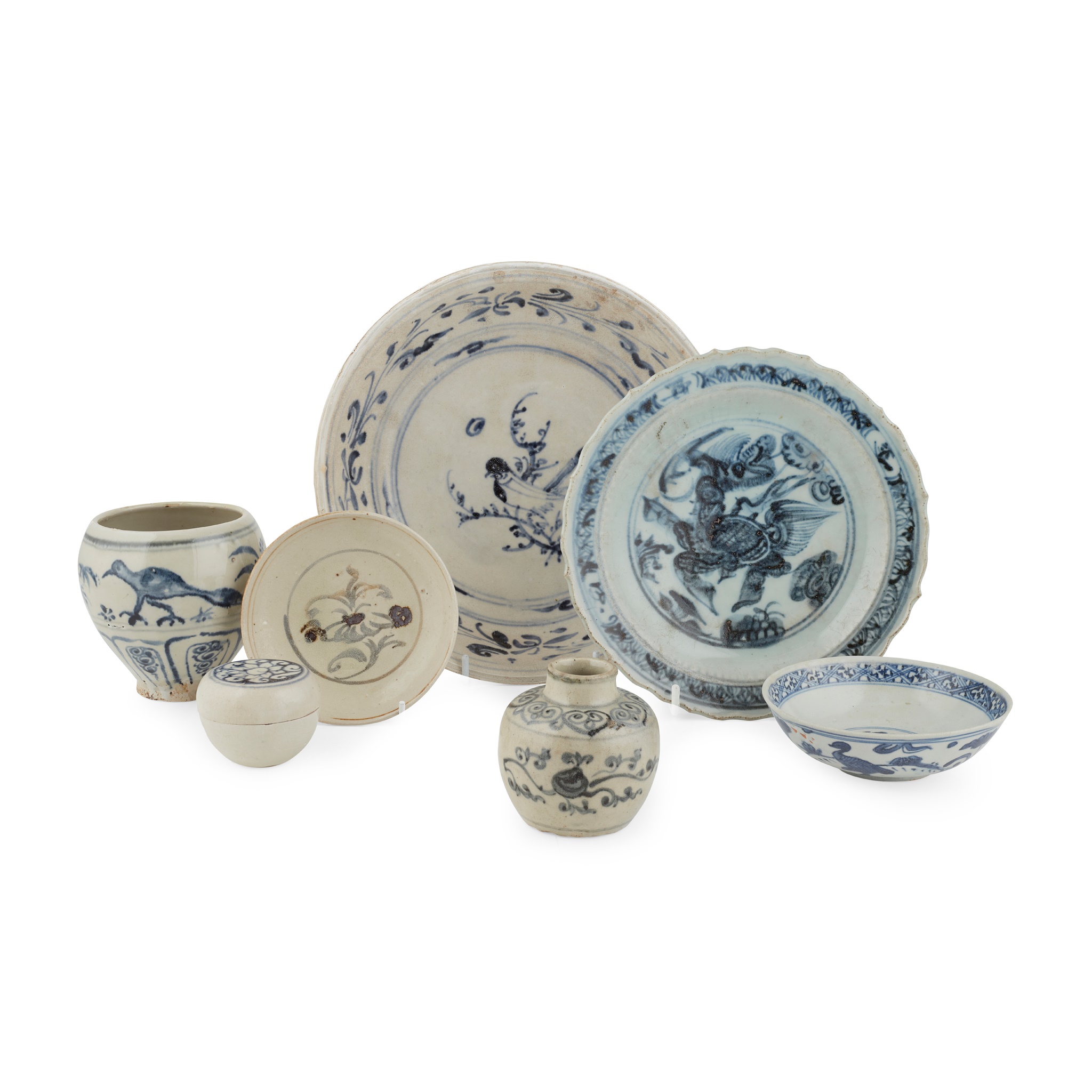 COLLECTION OF SEVEN ANNAMESE WARES