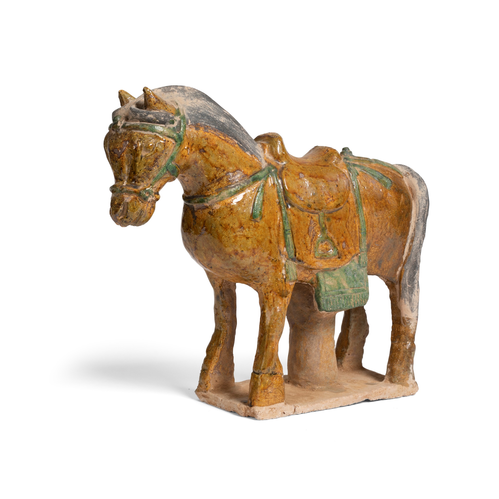 SANCAI-GLAZED POTTERY HORSE