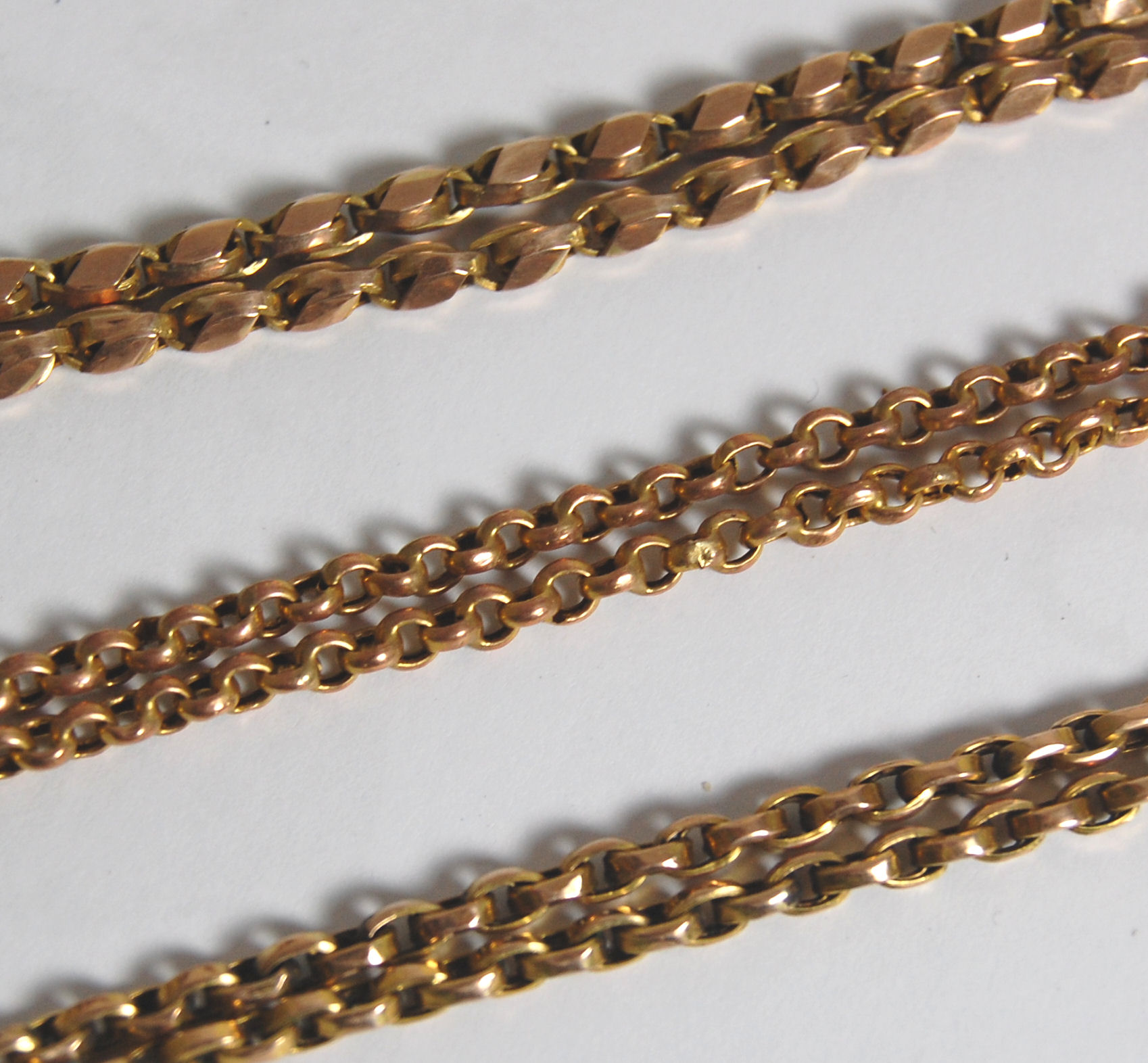 A Victorian long guard chain