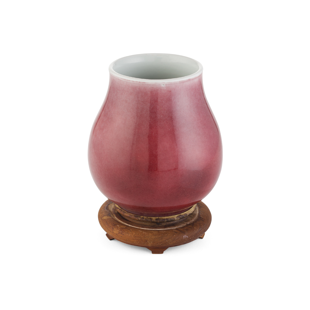 PEACH-BLOOM GLAZED VASE, NIU TOU ZUN
