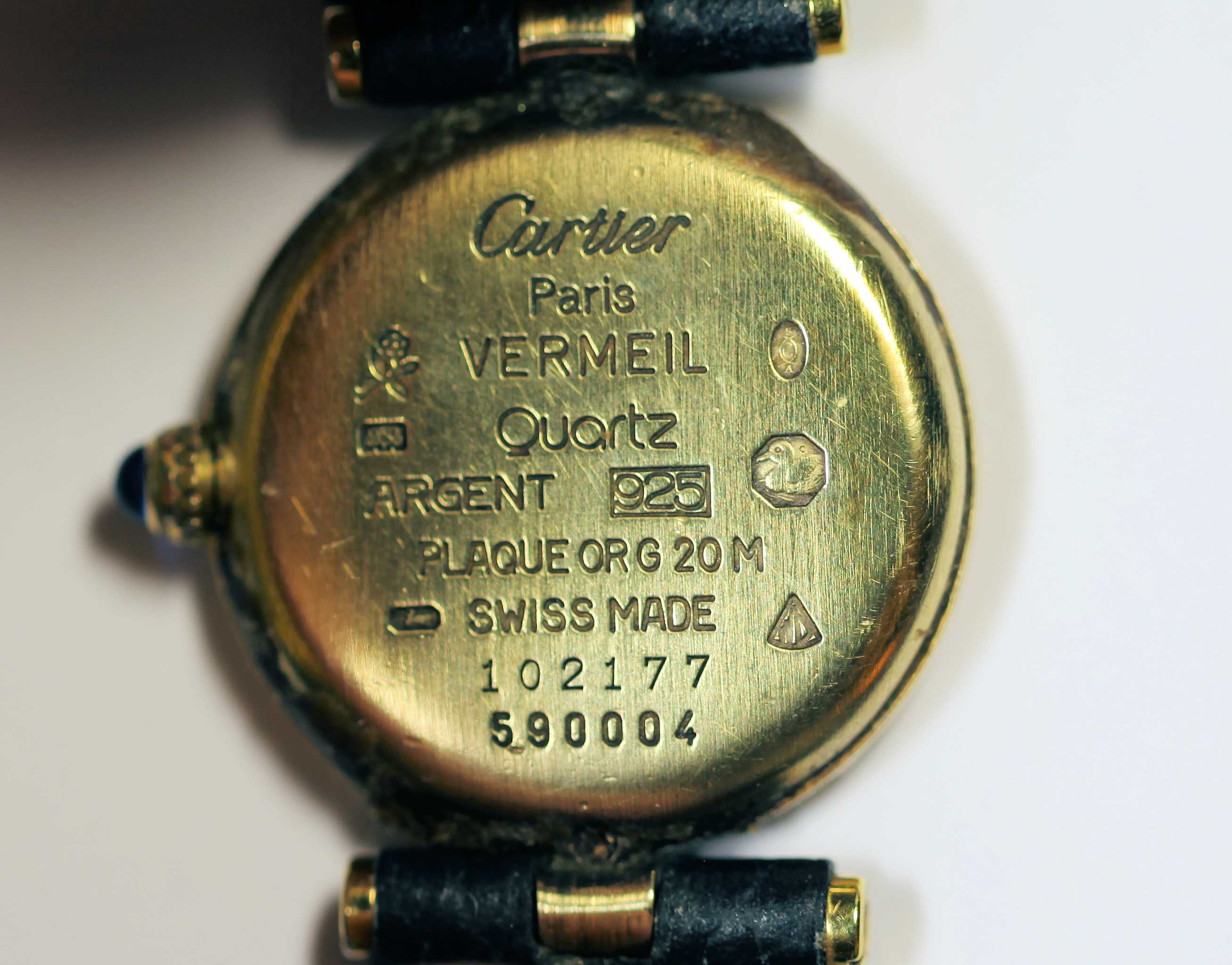 MUST De CARTIER - A lady's gold plated wrist watch