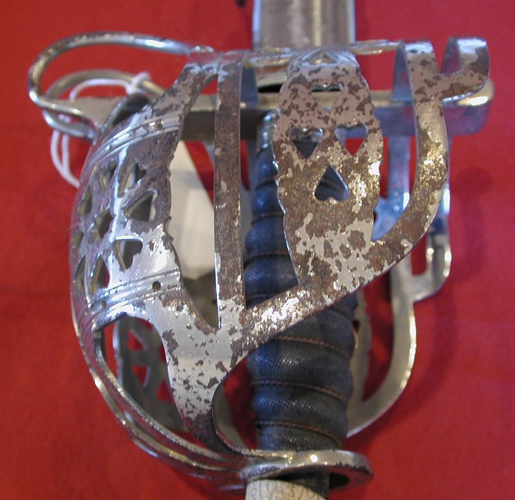 A London Scottish Officers basket hilted broad sword