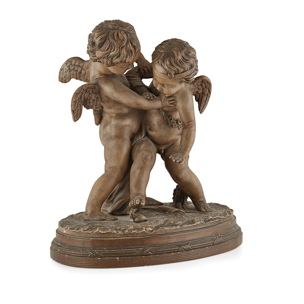 TERRACOTTA FIGURE GROUP, AFTER ÉTIENNE MAURICE FALCONET