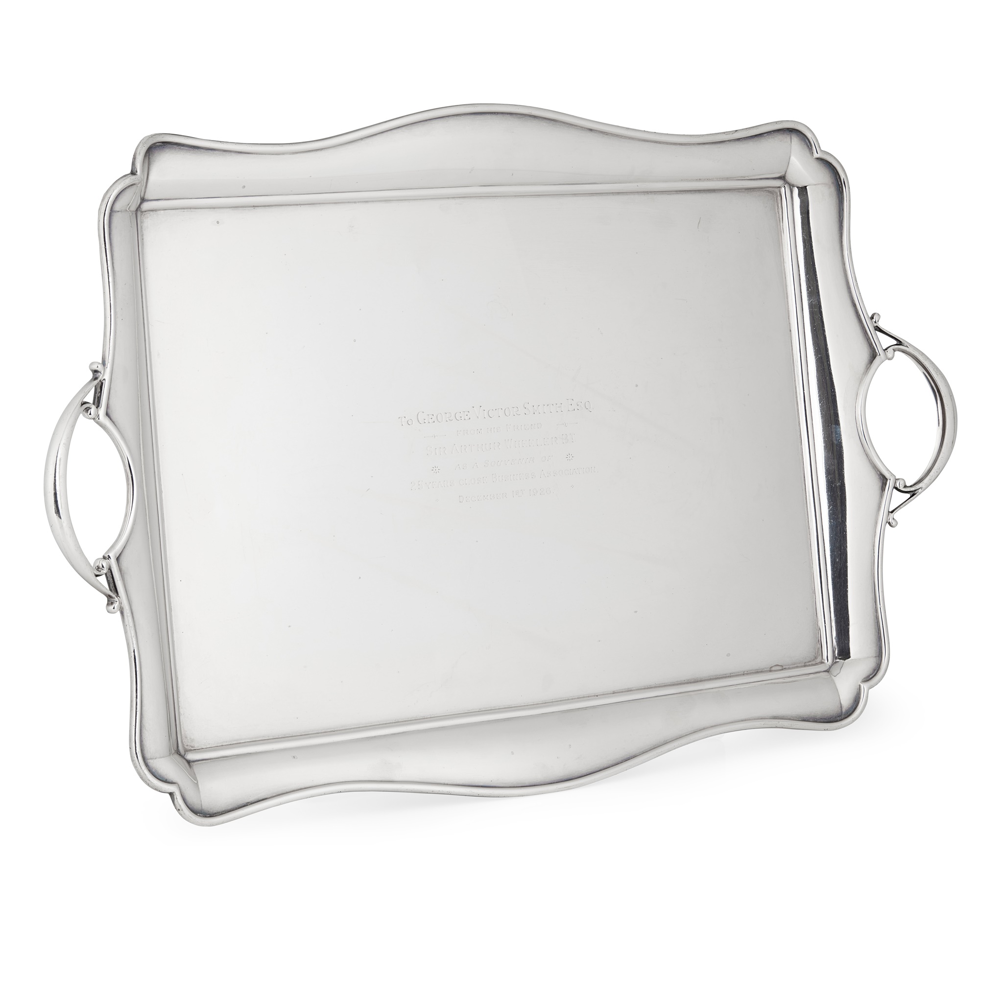 A 1920s twin-handled tray