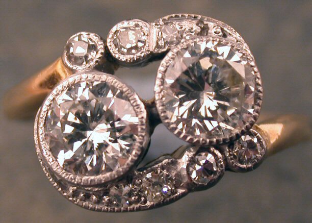 A diamond set ring,