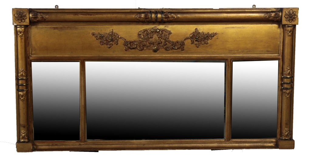 A 19th century gilt overmantel mirror