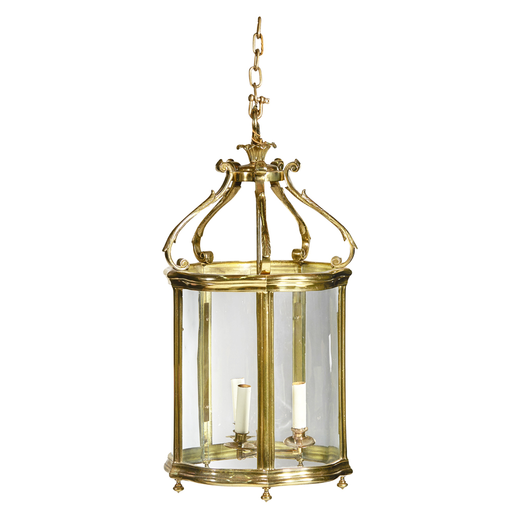 GEORGIAN BRASS HALL LANTERN