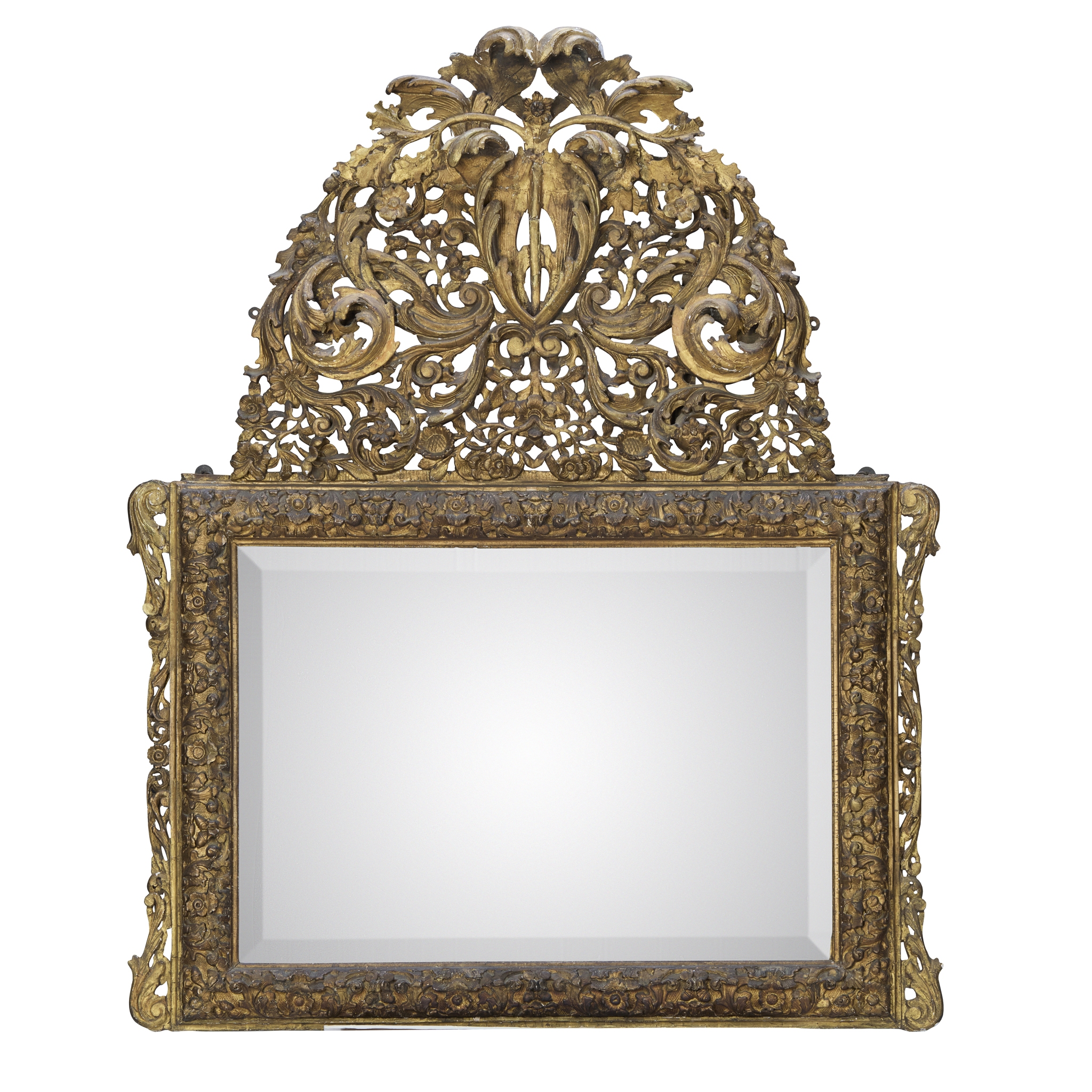 FLEMISH CARVED AND GILT MIRROR