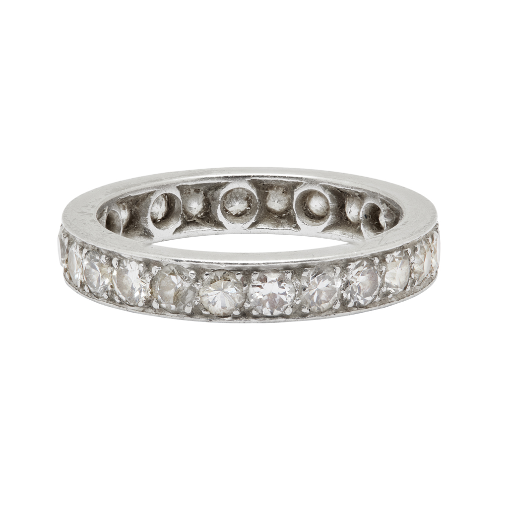 A diamond set eternity ring