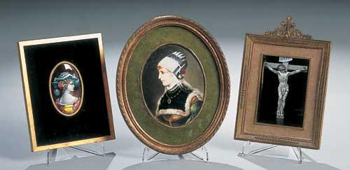 An oval Vienna style panel