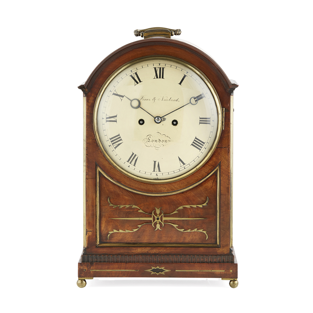 REGENCY MAHOGANY BRACKET CLOCK, BY FINER & NOWLAND, LONDON