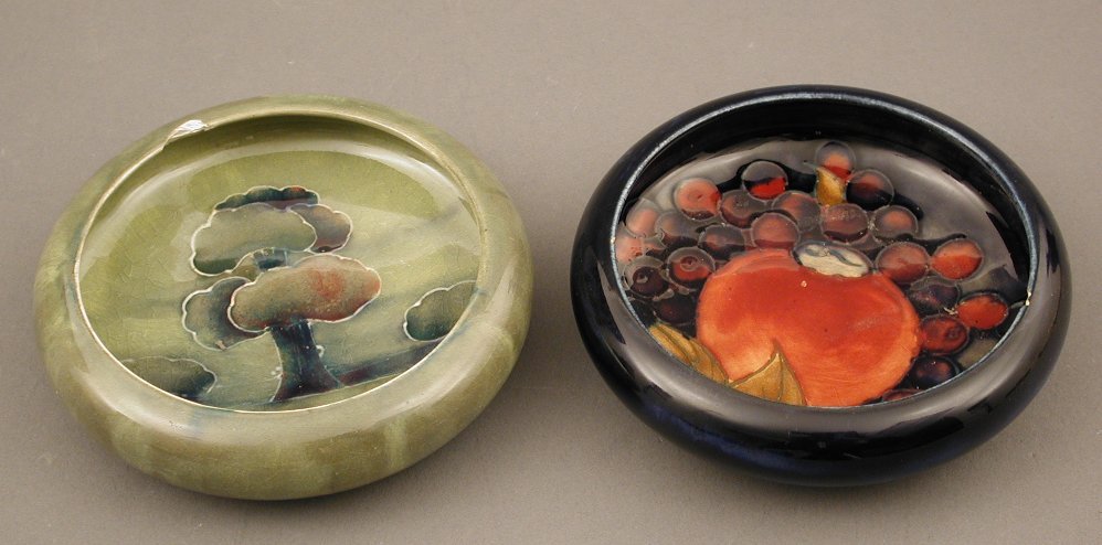 A Moorcroft circular dish with inverted rim