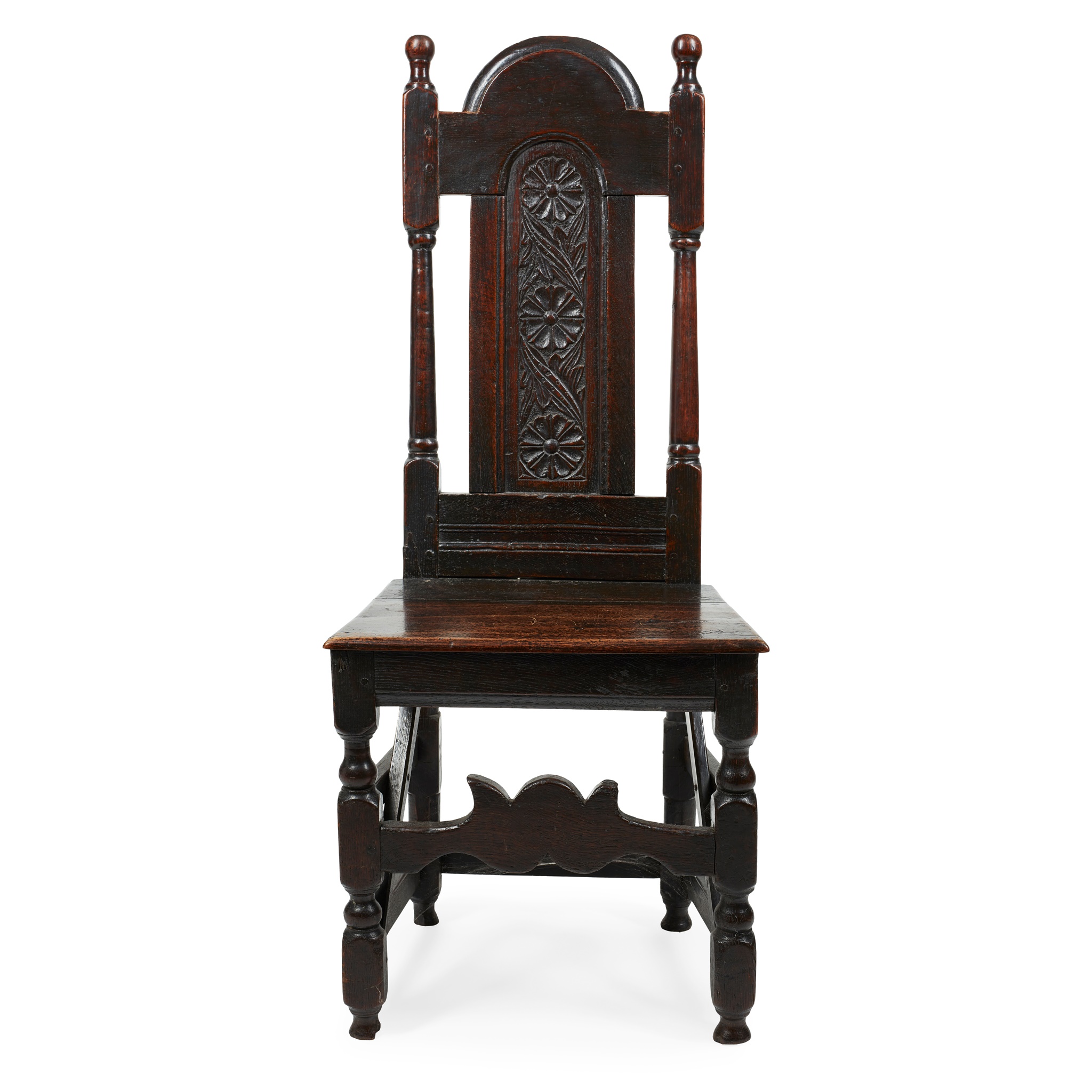 WILLIAM AND MARY OAK SIDE CHAIR