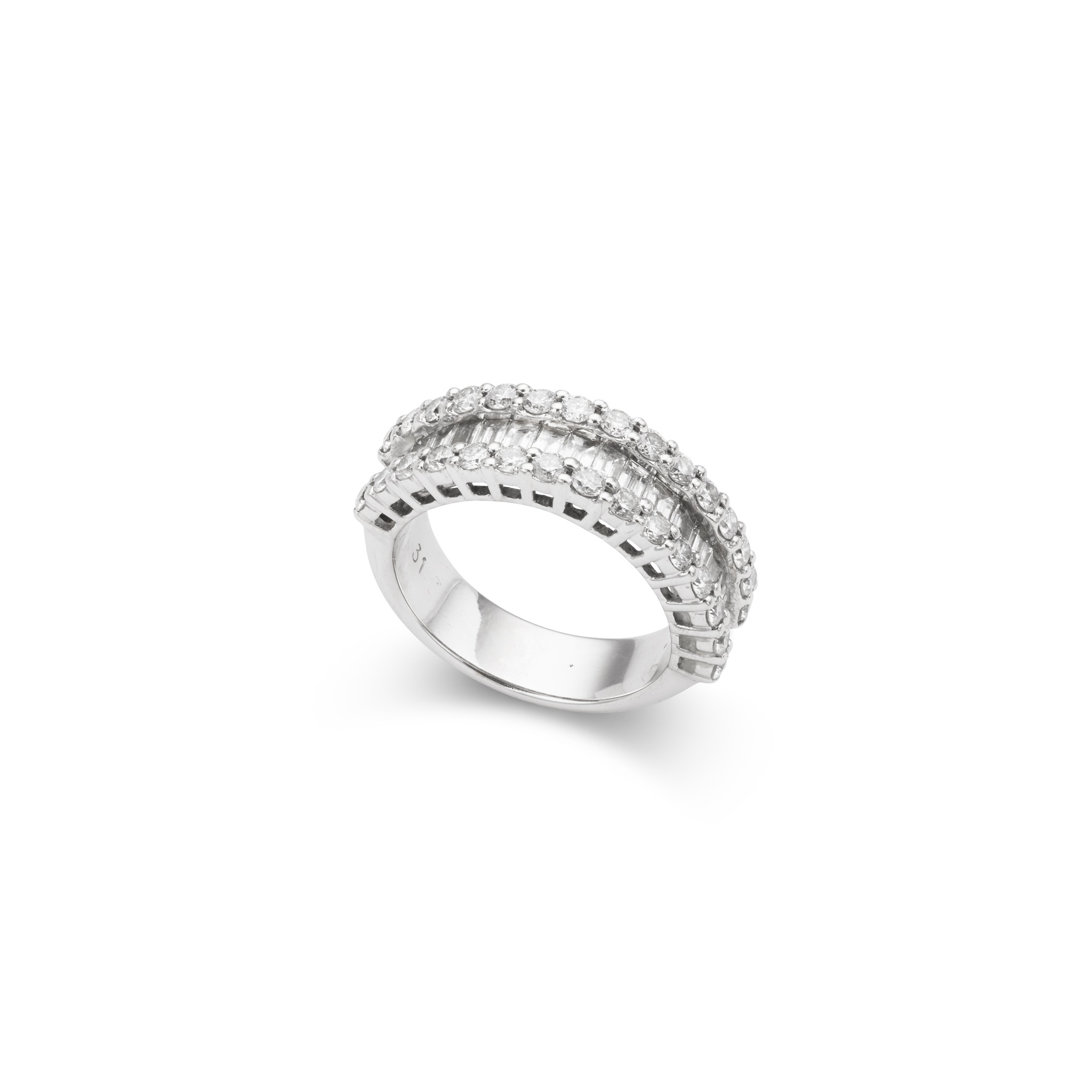 A diamond half-eternity ring
