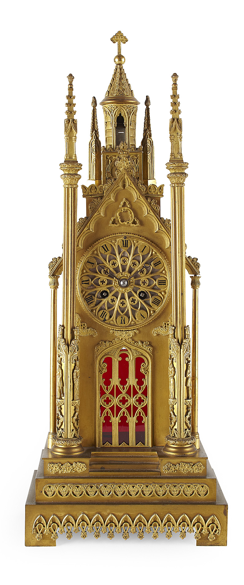 ENGLISH BRASS CATHEDRAL CLOCK