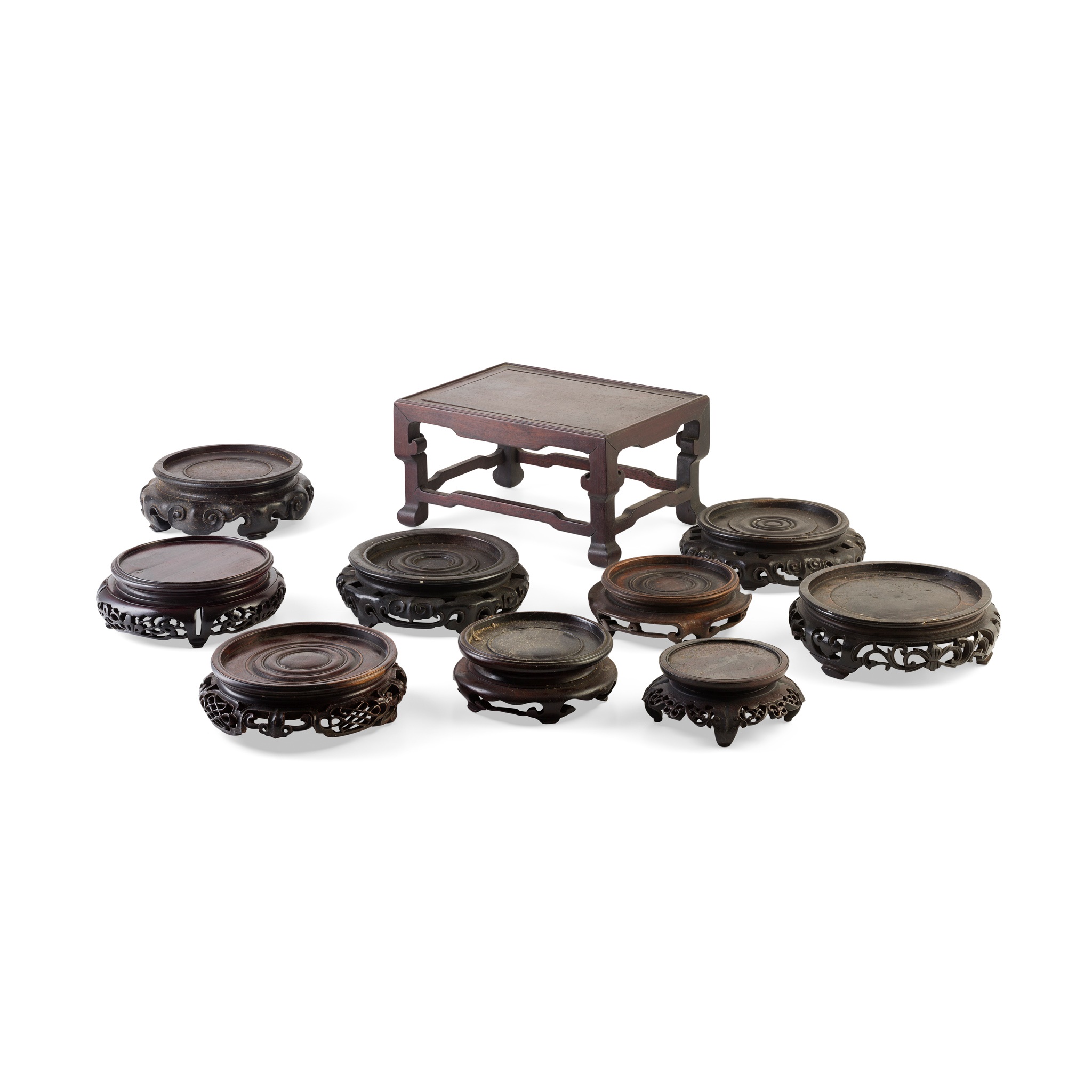 COLLECTION OF CHINESE HARDWOOD STANDS