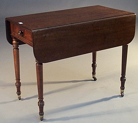 A late 19th century mahogany Pembroke table