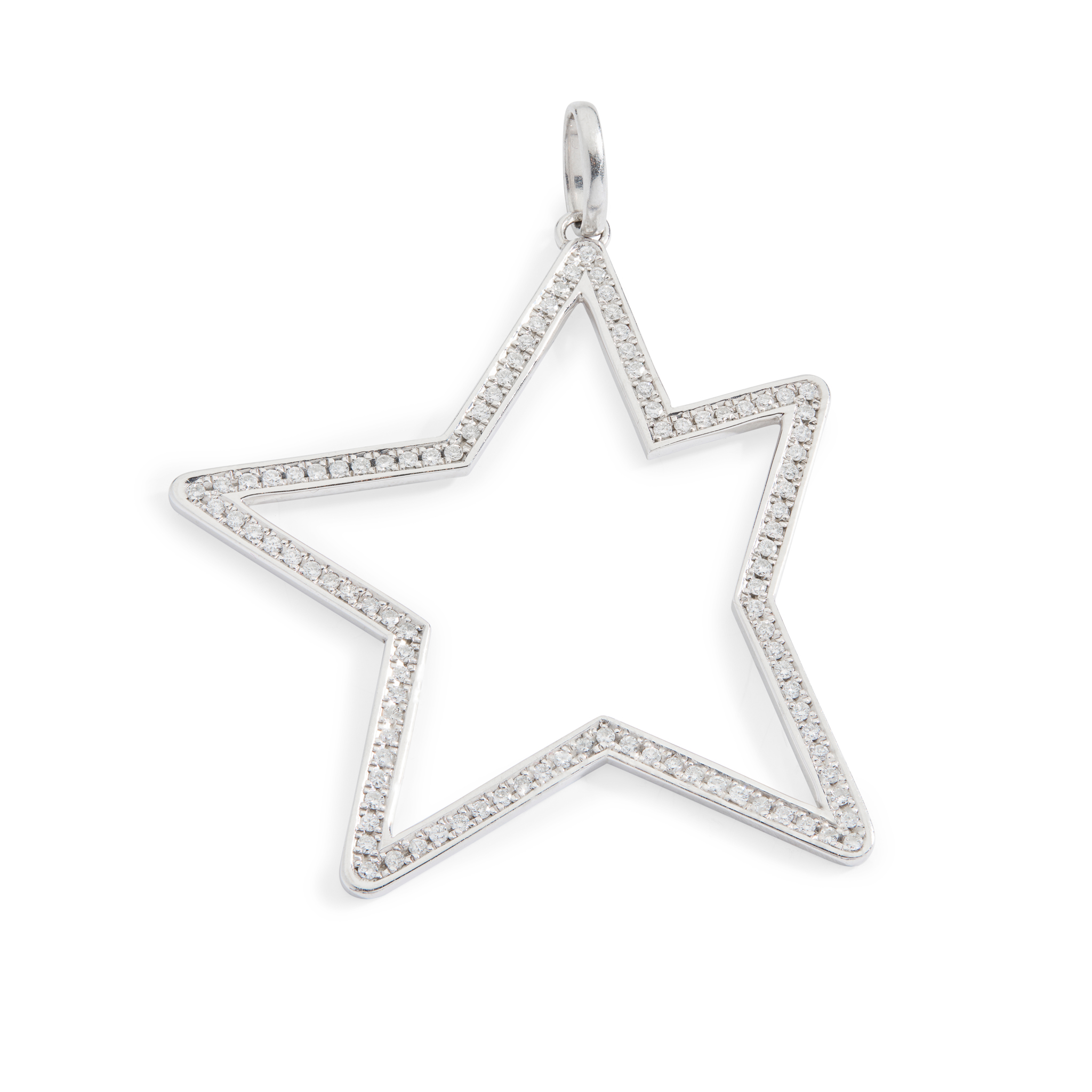 A diamond star pendant