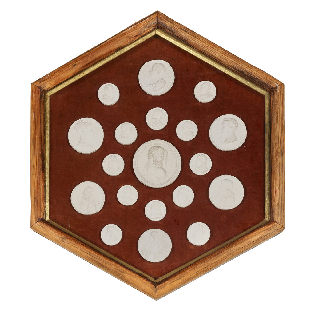 GROUP OF FRAMED PLASTER INTAGLIOS