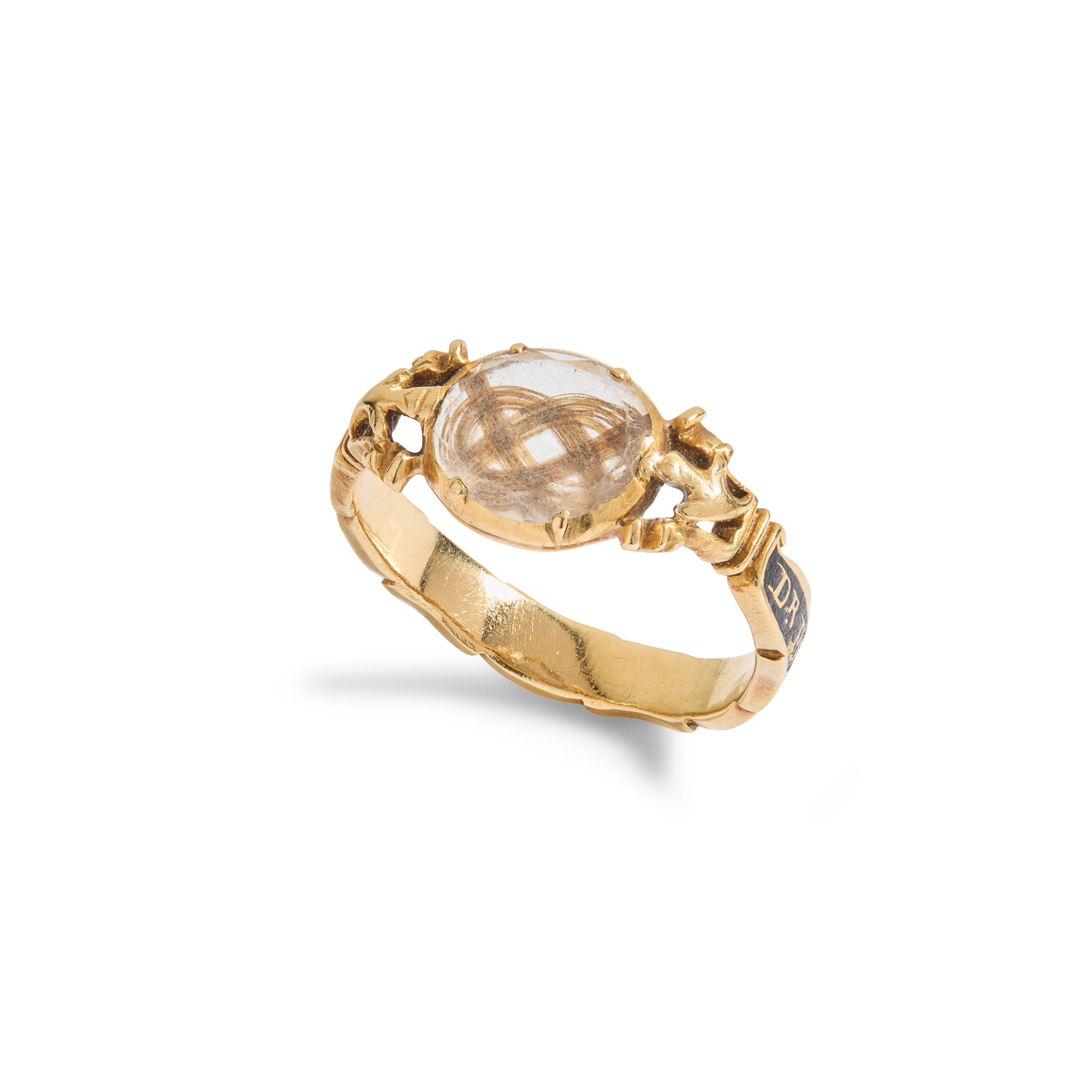 A MID 18TH CENTURY MOURNING RING