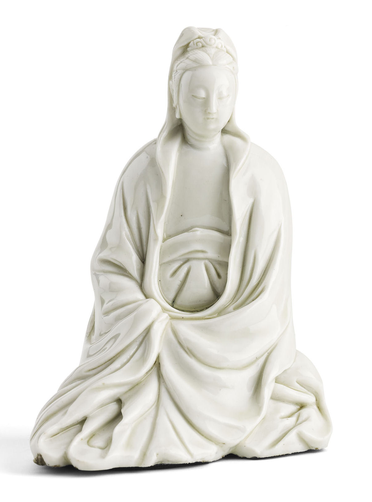 A Chinese blanc de Chine Guanyin, late Ming dynasty