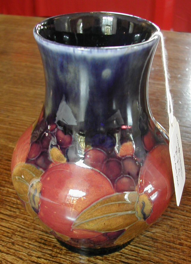 A small Moorcroft vase,