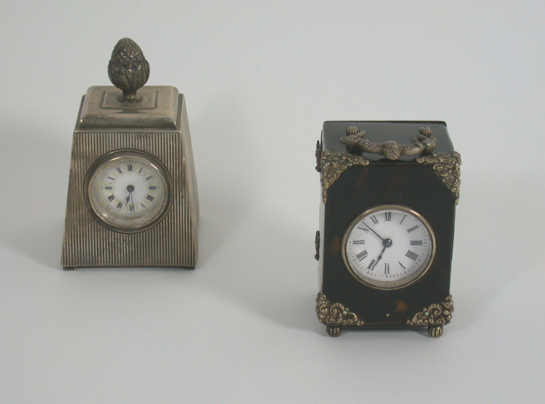 An Edwardian travelling clock,