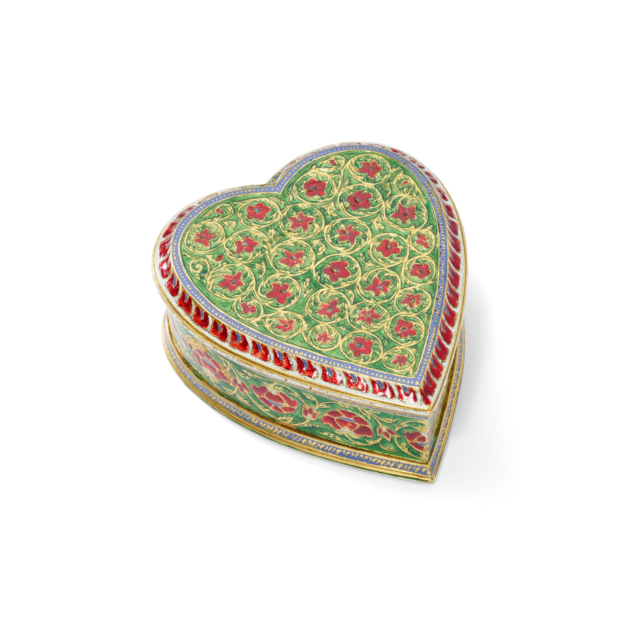 An Indian enamel box