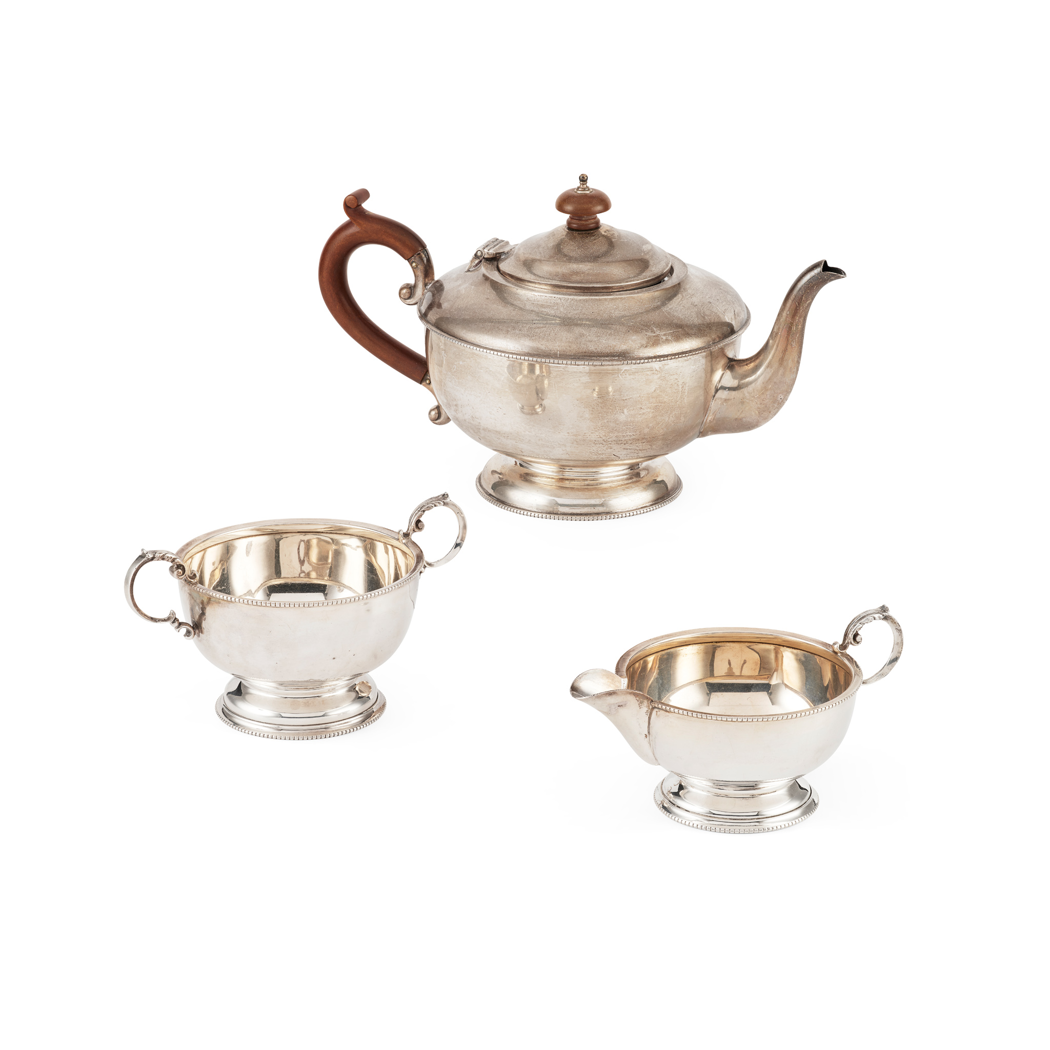 A 1930s THREE-PIECE TEA-SERVICE