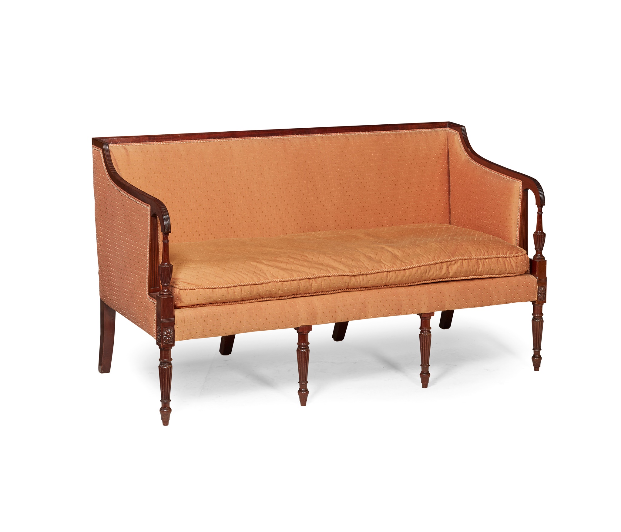 SHERATON STYLE MAHOGANY SOFA