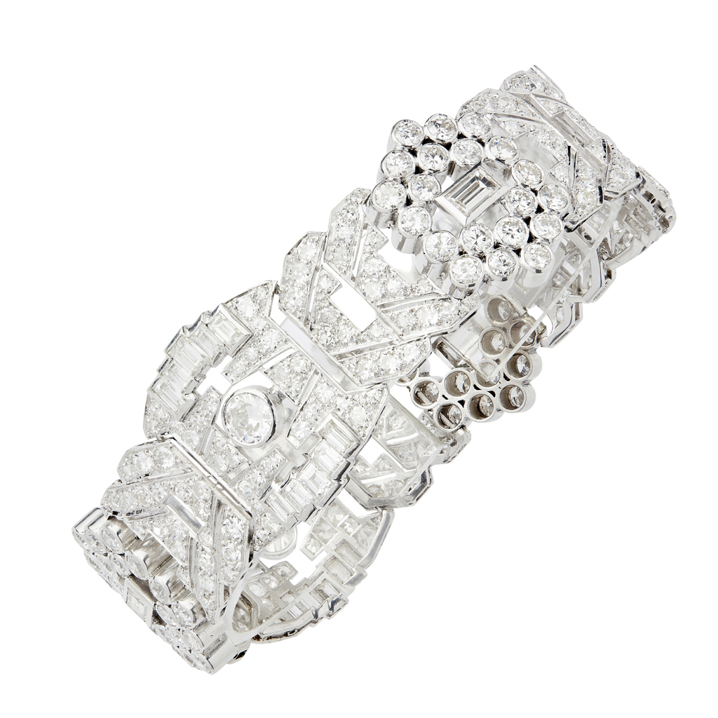 An Art deco diamond set bracelet