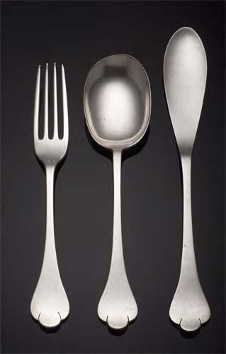 Charles Rennie Mackintosh (1868-1928) A suite of electroplate cutlery,