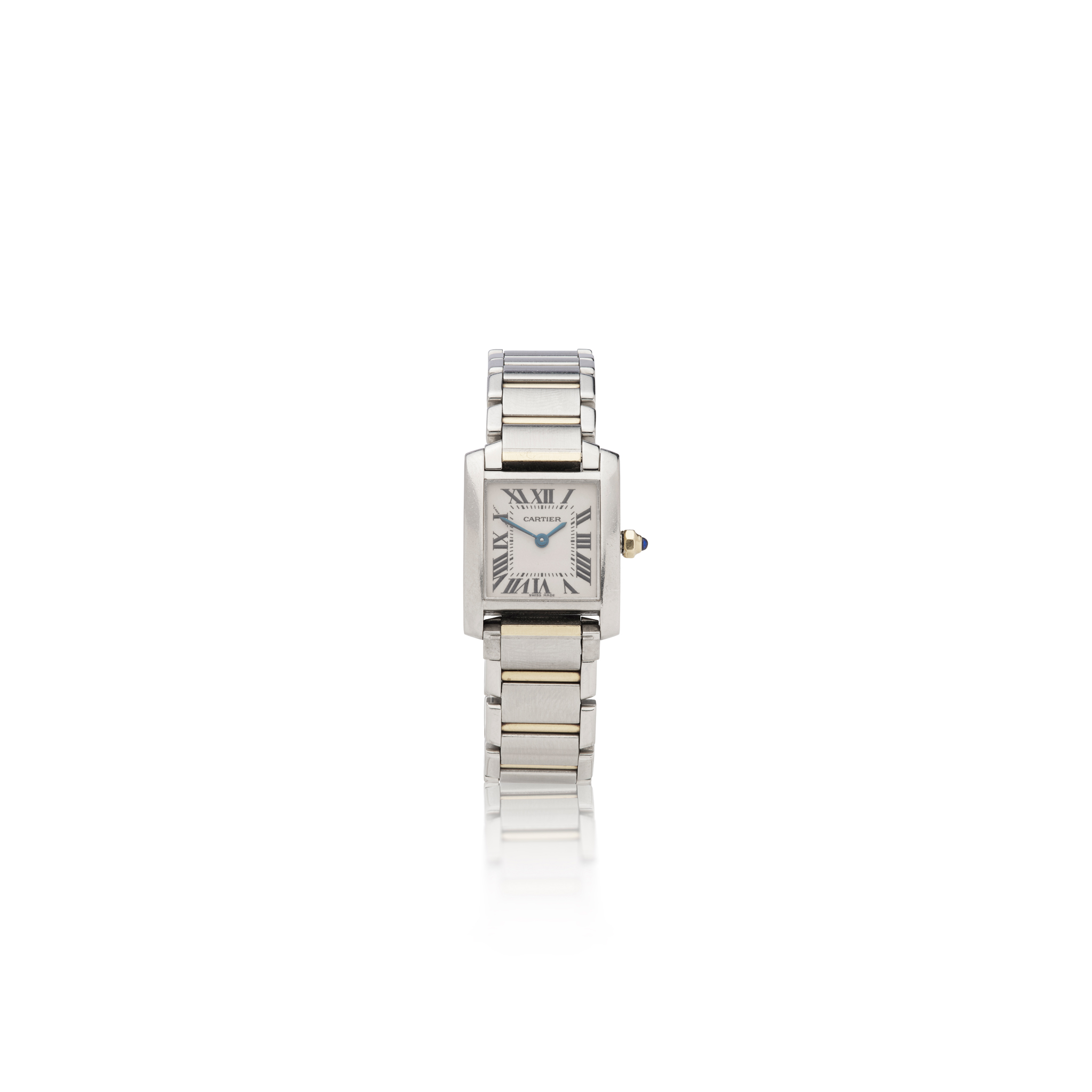 Cartier: A stainless steel and gold quartz wristwatch