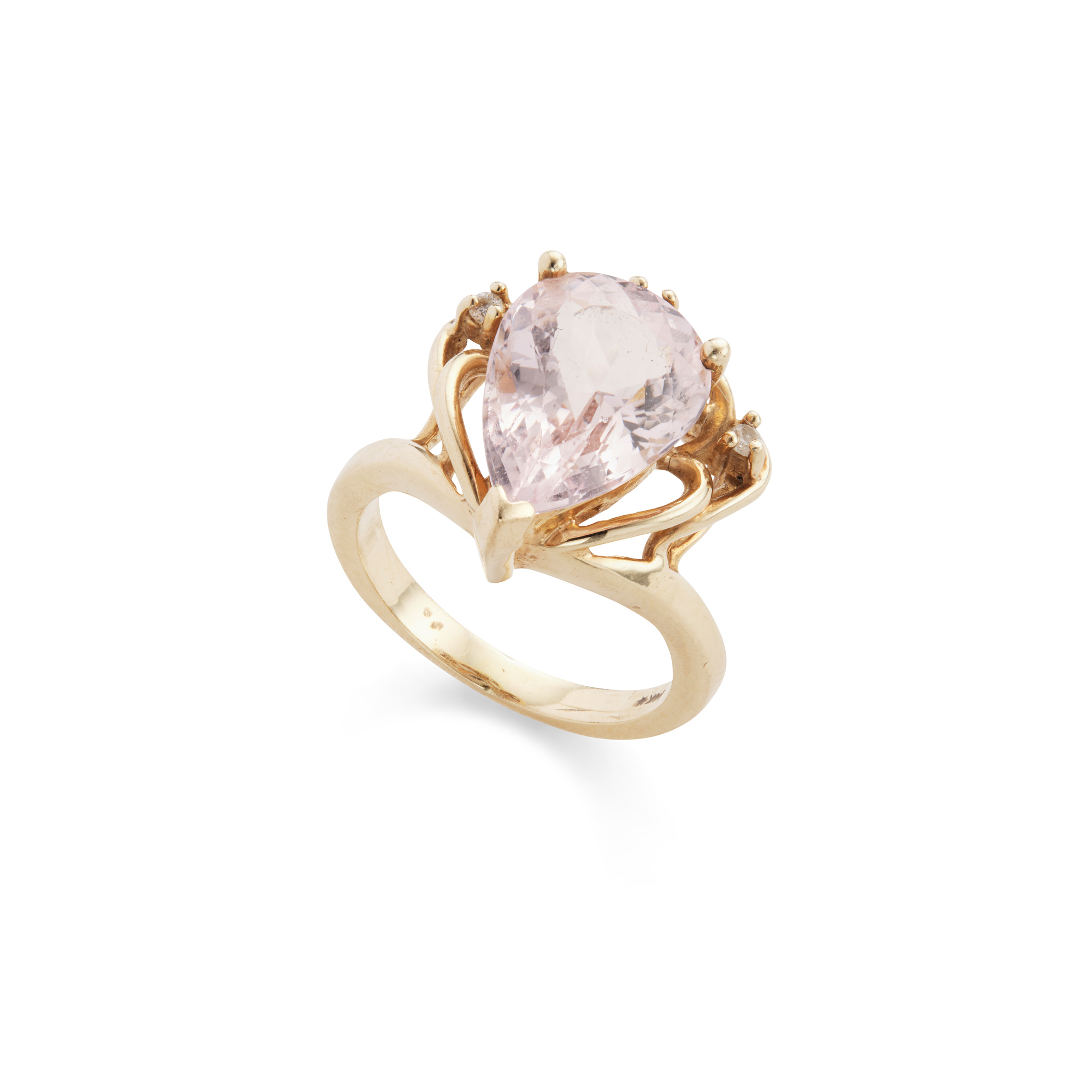 A morganite and diamond dress ring