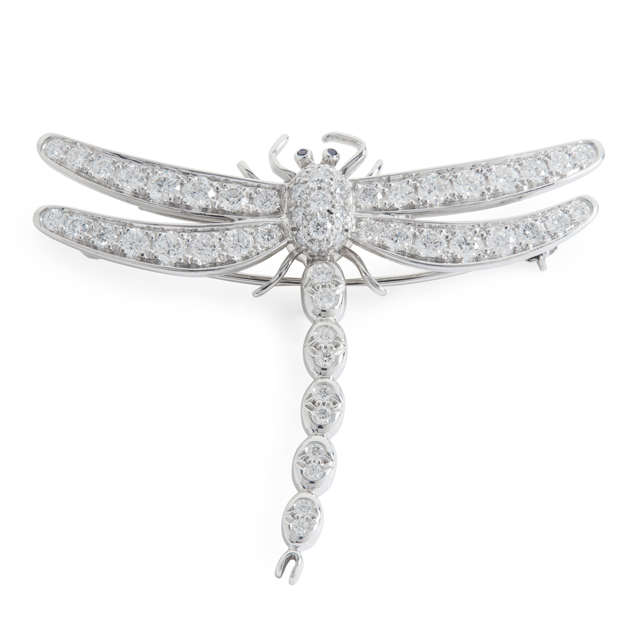 Tiffany & Co: A diamond dragonfly brooch