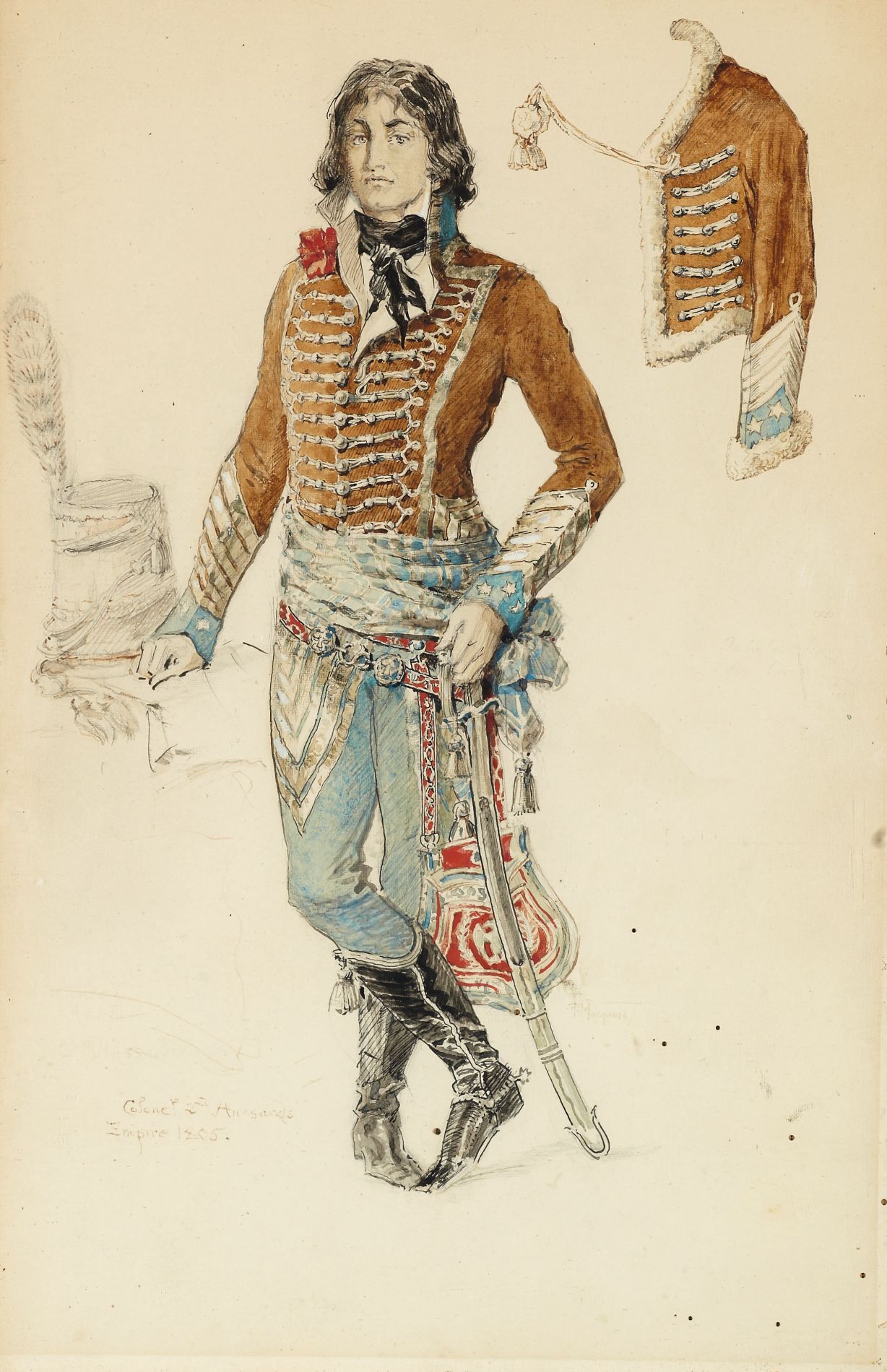 FOUR COSTUME STUDIES BY PERCY MACQUOID (BRITISH, 1852-1925)