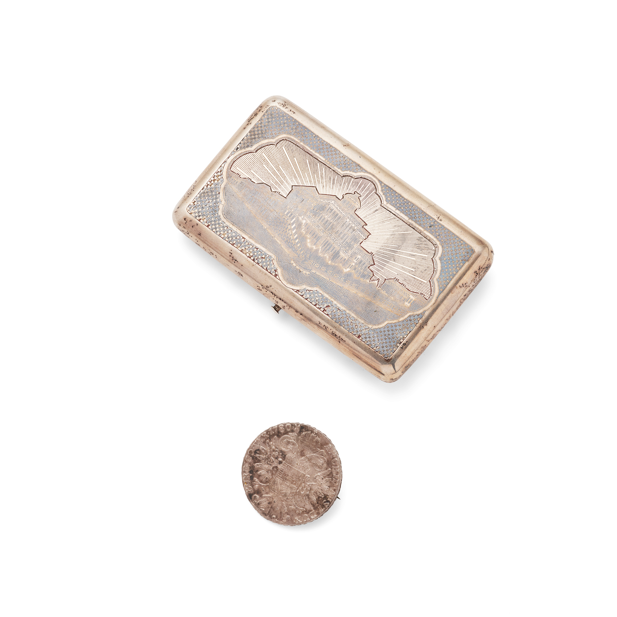A LATE 19TH CENTURY RUSSIAN NIELLO CIGARETTE CASE