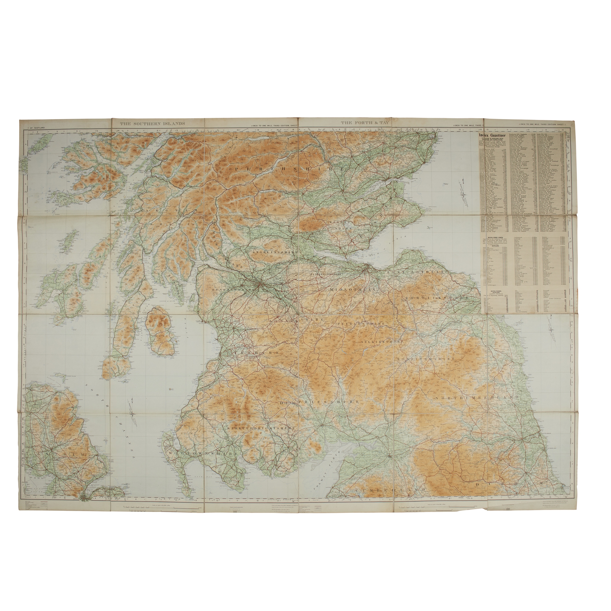 Scotland, 2 folding maps