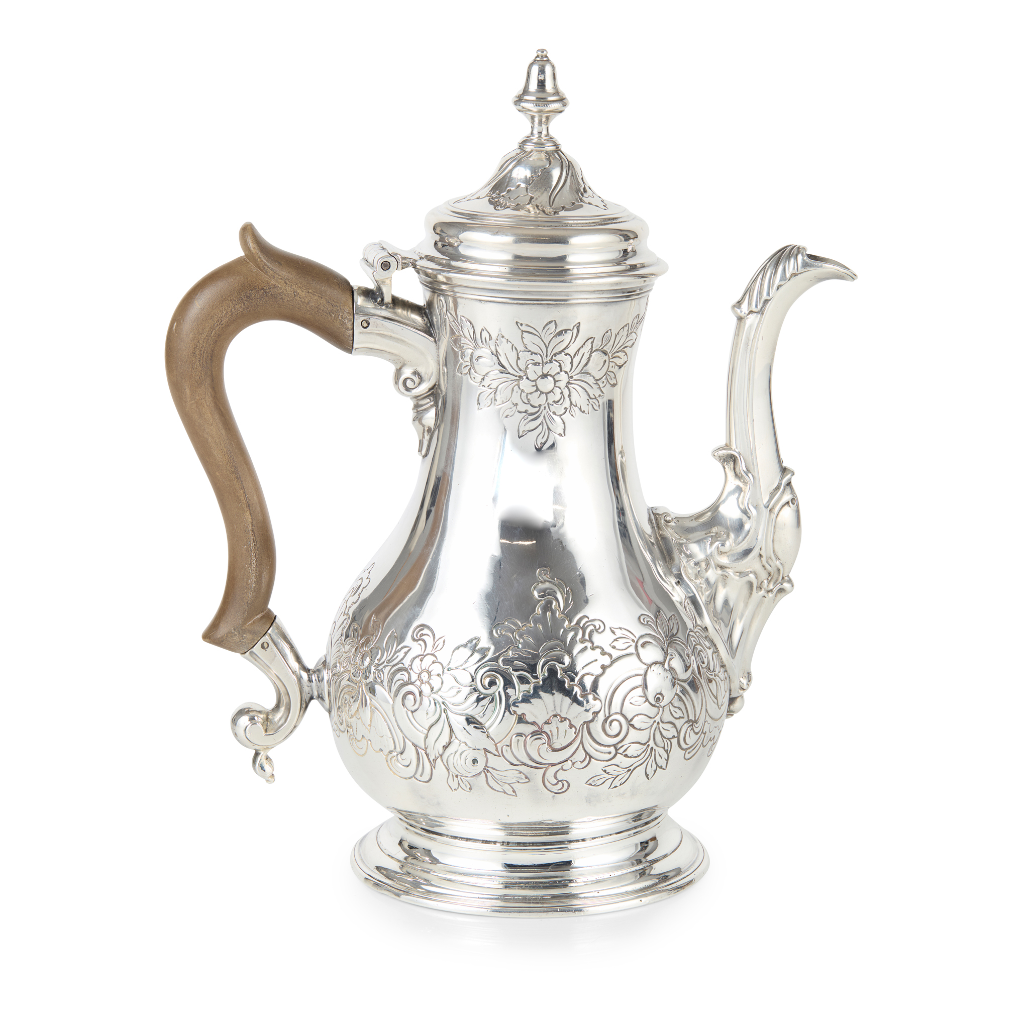 A GEORGE III COFFEE POT