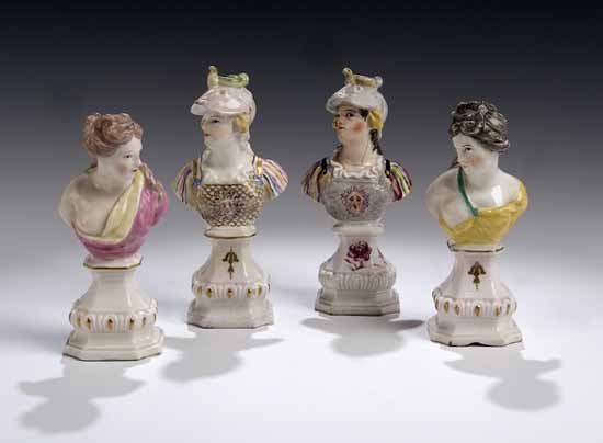 A Chelsea bust of Mercury