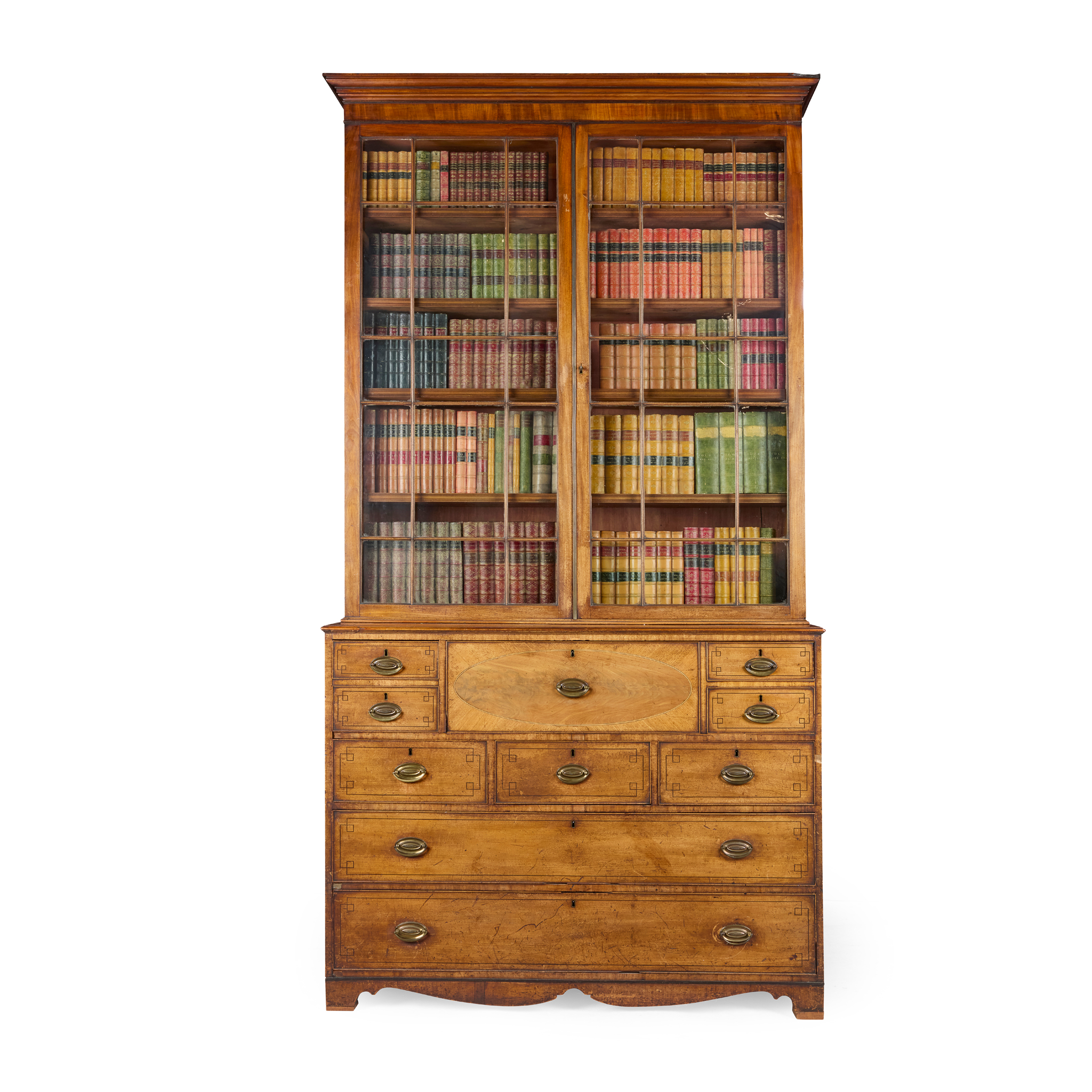 SCOTTISH LATE REGENCY MAHOGANY SECRETARY BOOKCASE