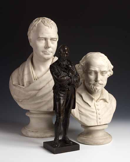 A Parian ware bust of Sir Walter Scott