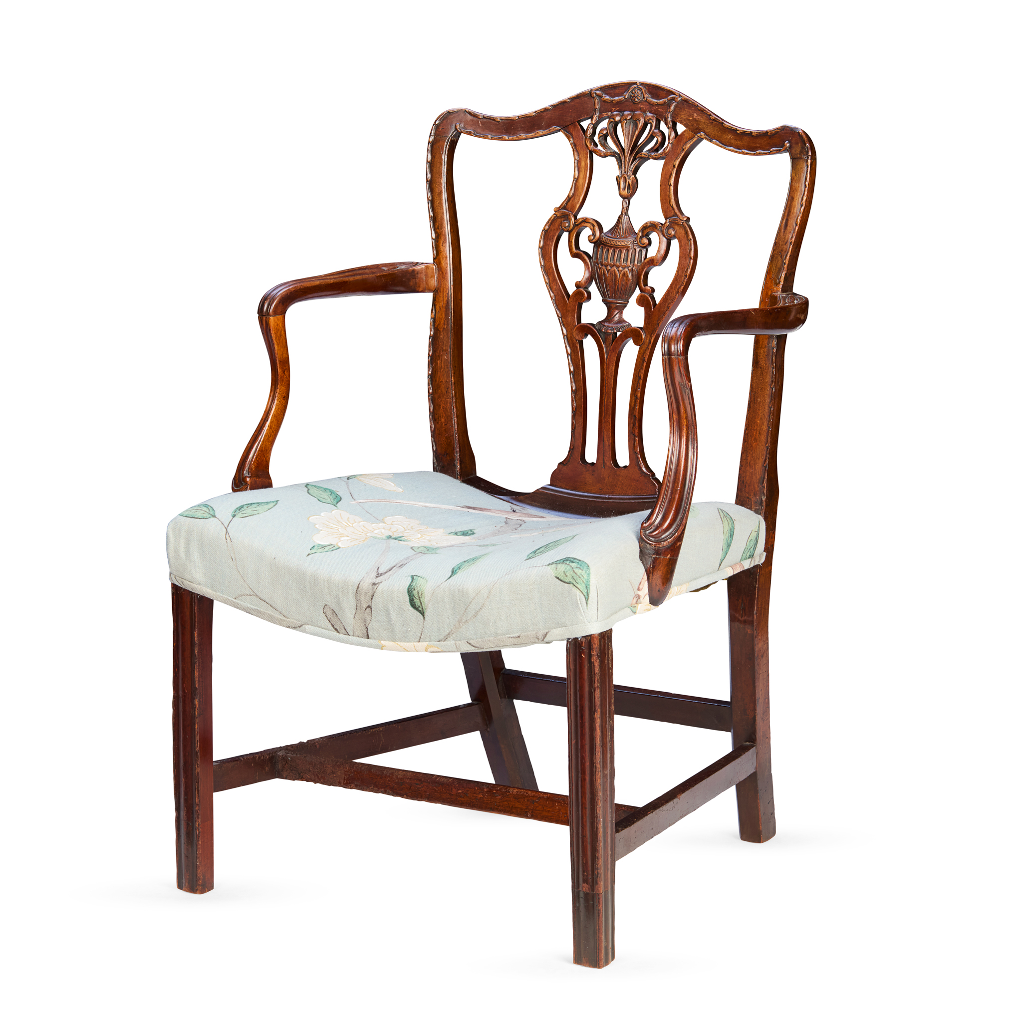 GEORGE III MAHOGANY ARMCHAIR